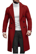 Herren Eleganter Doppelreiher-Mantel mit hochwertigem Material und klassischem Schnitt