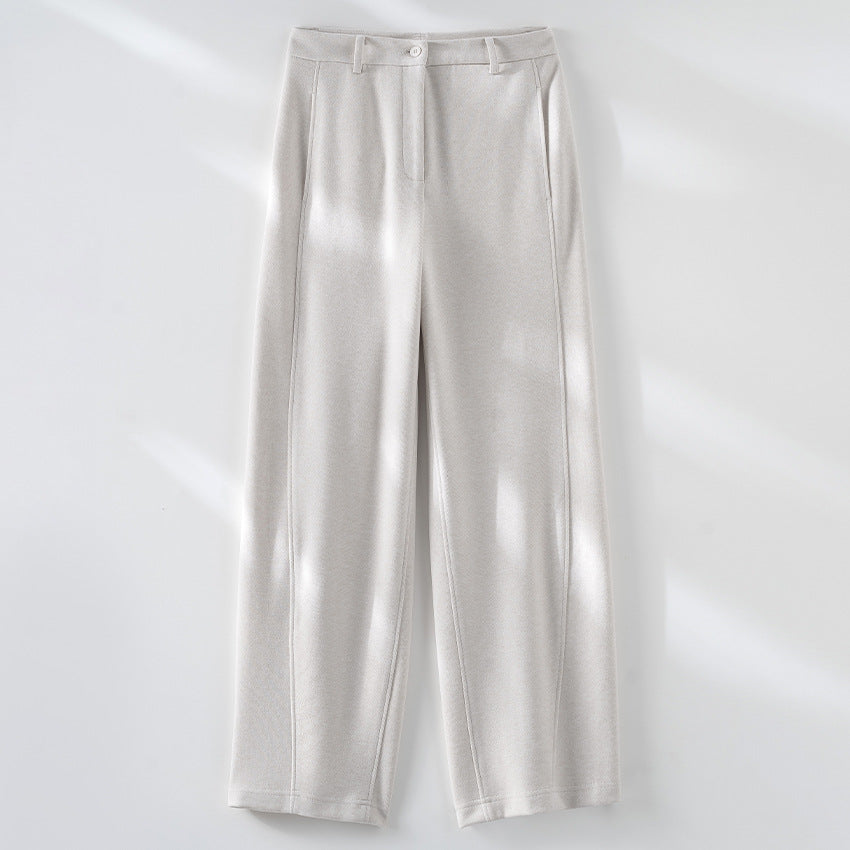 Damen High-Waist-Hose mit Bügelfalte und geradem Bein Shop Nory