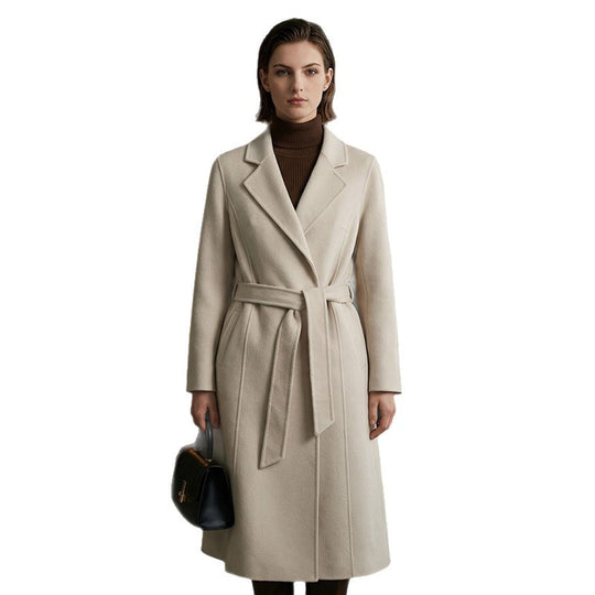 Damen Eleganter Wollmantel mit praktischen Taschen Shop Nory