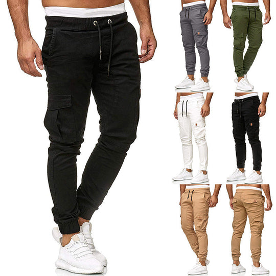 Herren Cargo-Jogginghose mit elastischem Bund und praktischen Taschen