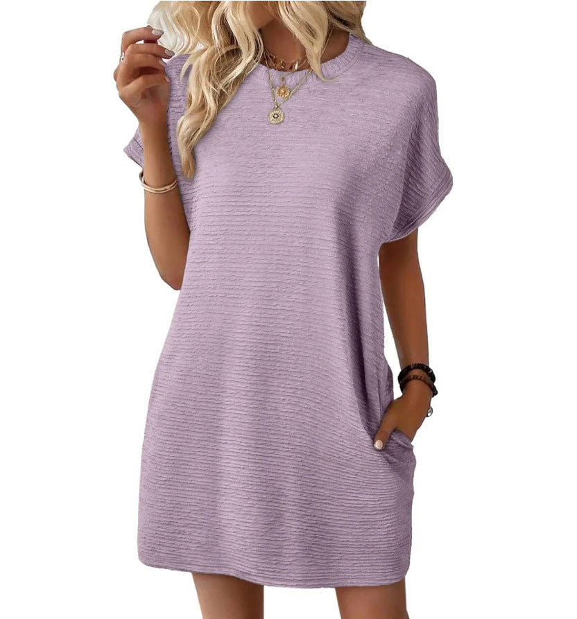 Damen Casual-Kleid mit lässigem Schnitt und praktischen Taschen