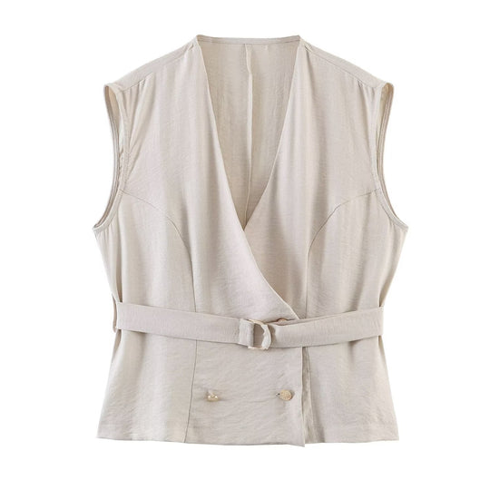 Damen Zweiteiliges Weste- und Plissee-Midirock-Set Shop Nory