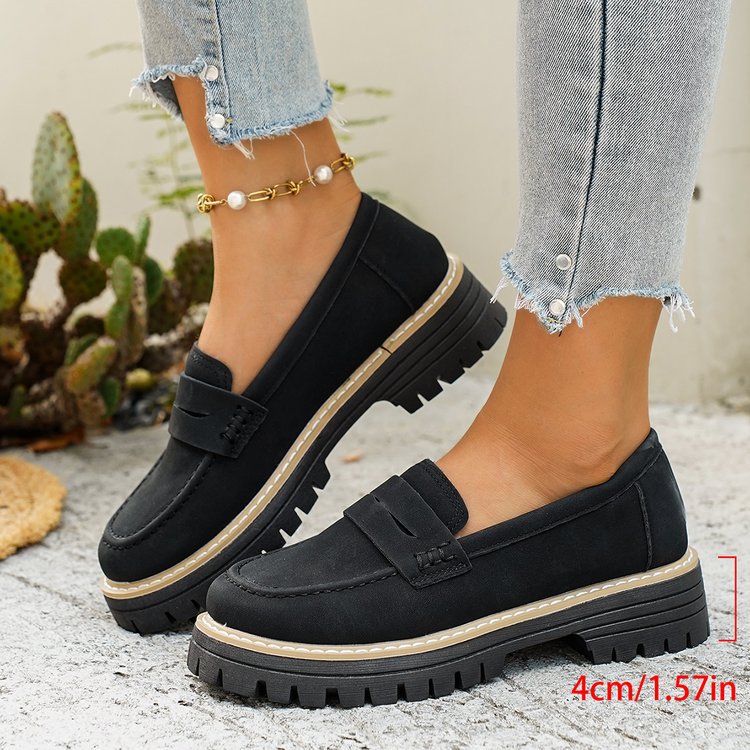 Damen Plateau-Loafer mit profilierter Gummisohle und Mokassin-Detail Shop Nory