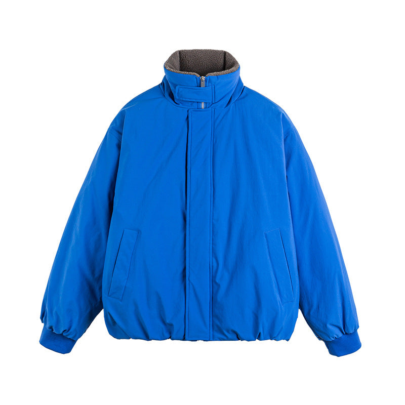 Unisex Kurz geschnittene Boxy‑Bomberjacke mit Teddy‑Umlegekragen und verdeckter Front Shop Nory