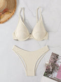 Damen Triangel-Bikini mit eleganter Rippstruktur Shopnory