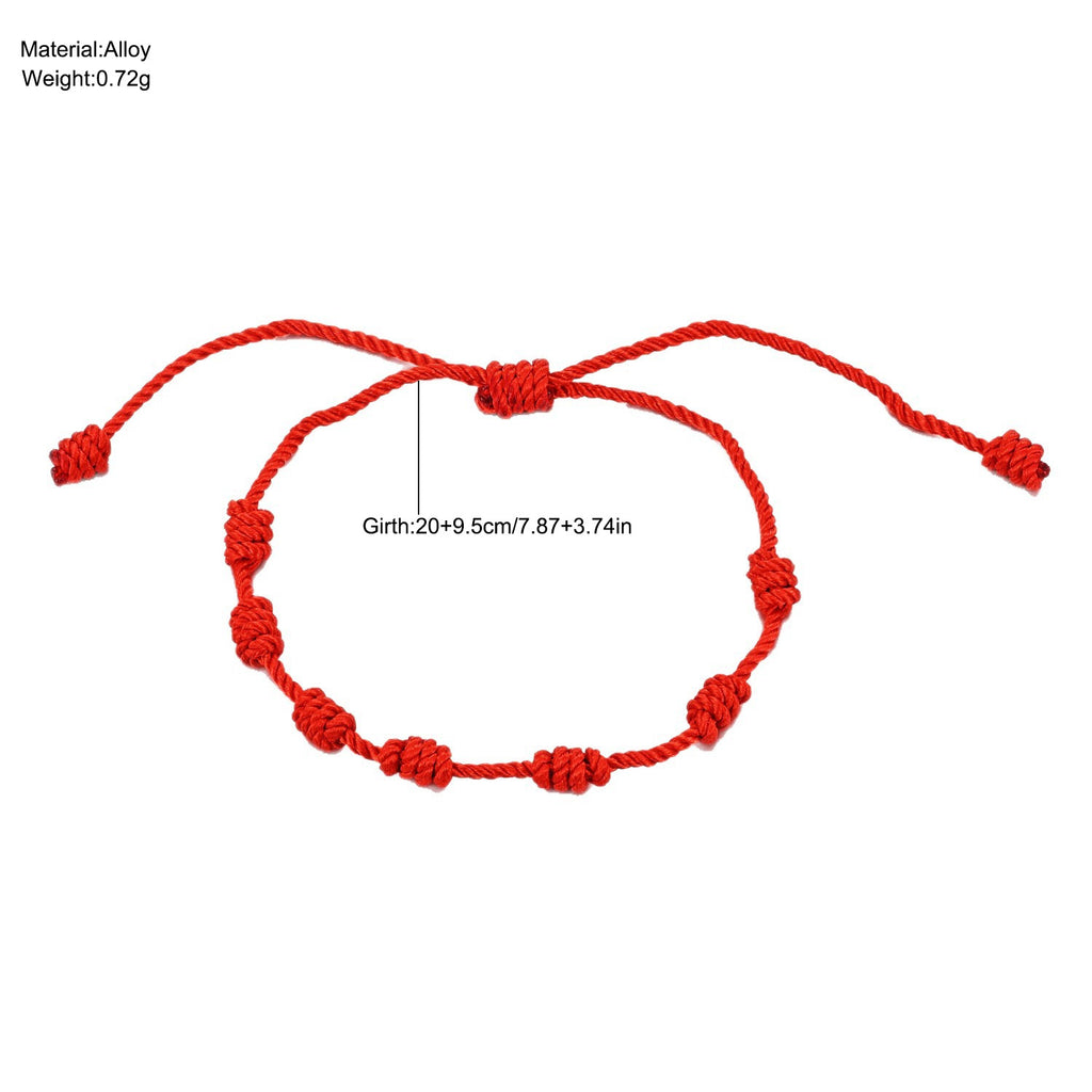 Damen Fußkettchen aus geflochtenem Nylon mit Knoten-Design Shop Nory
