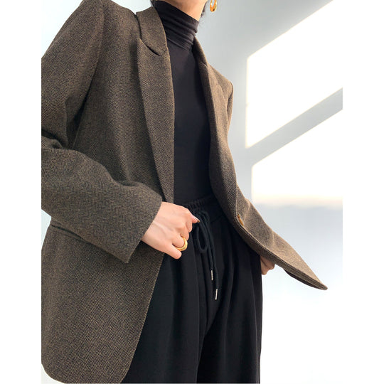 Damen Eleganter Wollblazer Shop Nory