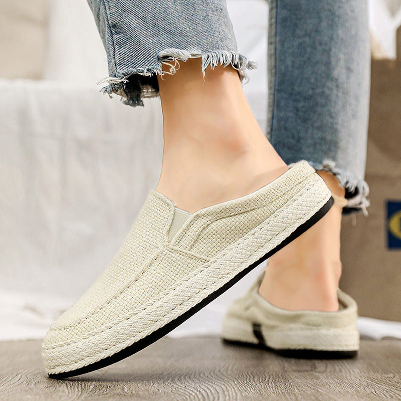 Damen Komfortable Slip-On Freizeitschuhe mit geflochtenem Design