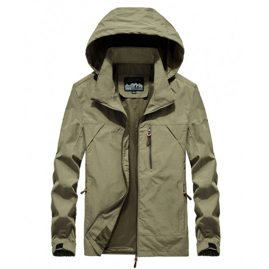 Herren leichte atmungsaktive Softshell-Trekkingjacke mit Kapuze und Mesh-Futter Shop Nory