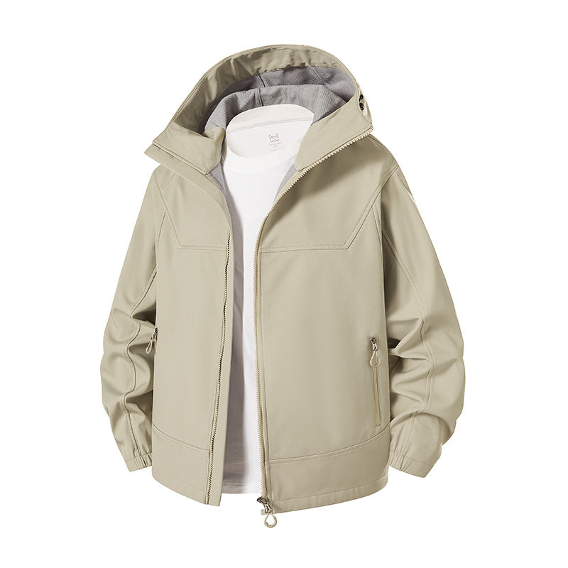 Damen Modische Übergangsjacke mit hohem Kragen und funktionalen Reißverschlusstaschen
