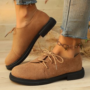 Damen Schnürer im Oxford‑Stil mit Leopardenprint und Wildleder‑Optik Shop Nory
