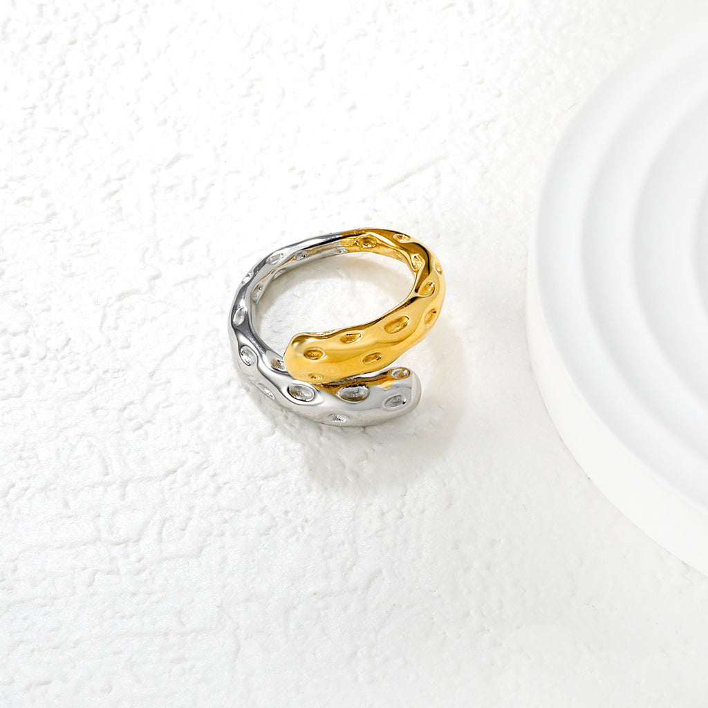 Damen Ring mit doppeltem Design und einstellbarer Größe Shop Nory