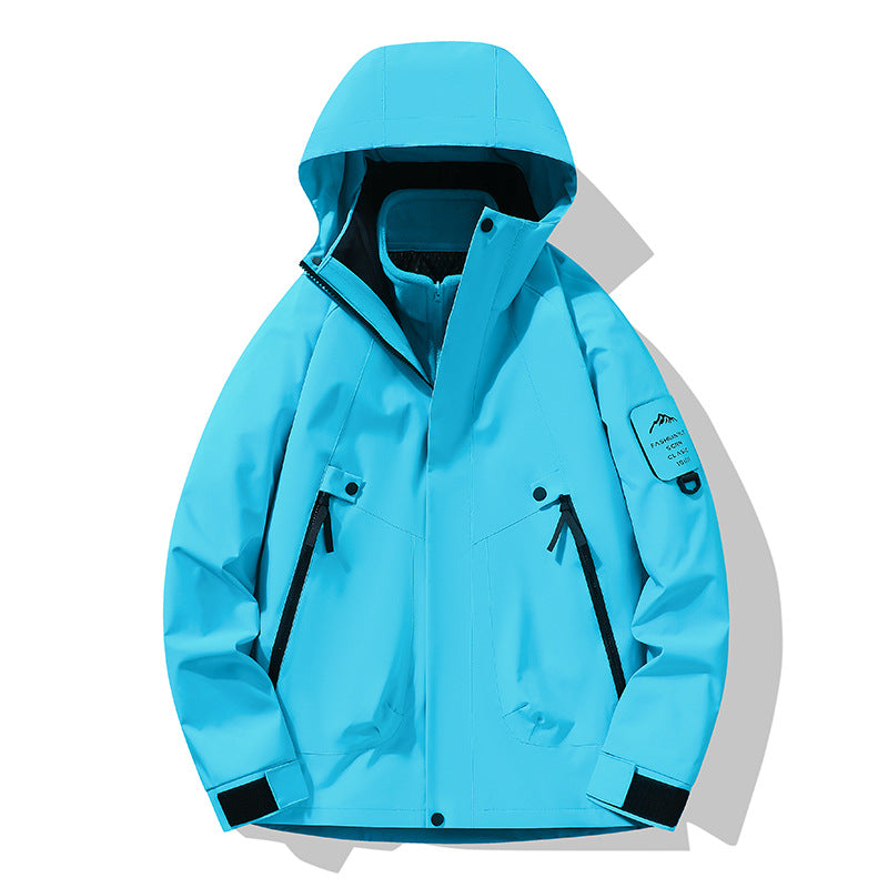 Unisex Wasserdichte, atmungsaktive Hardshell-Outdoorjacke mit Kapuze Shop Nory