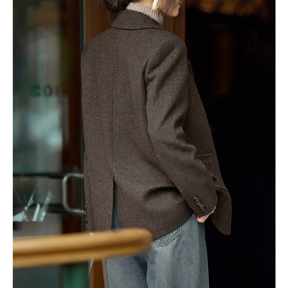 Damen Modern geschnittener Blazer mit strukturiertem Stoff Shop Nory