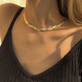 Damen Elegante Gedrehte Glieder Choker Halskette Shop Nory
