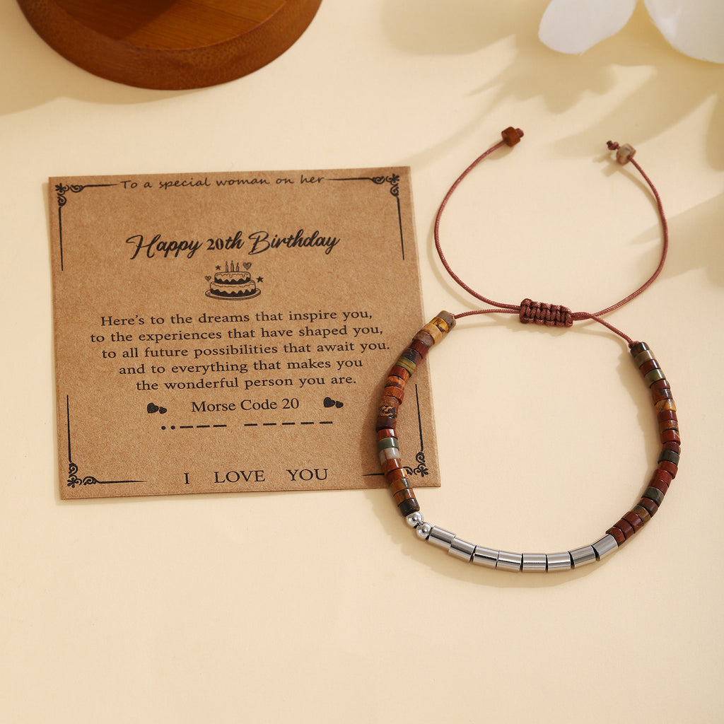 Damen Morse-Code Armband Shop Nory