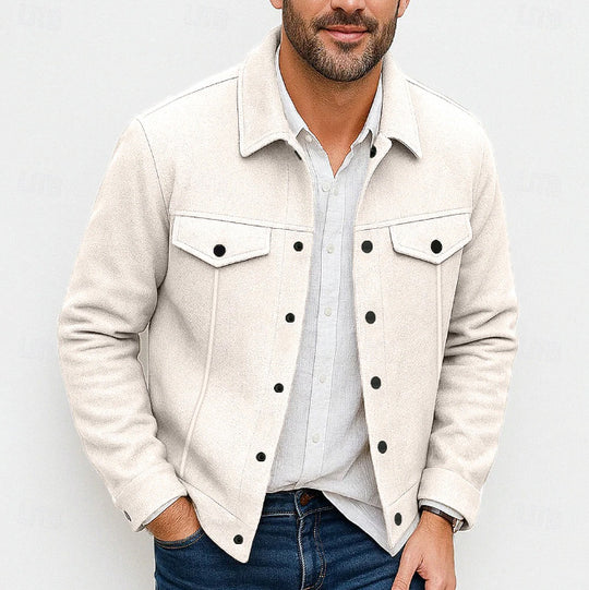 Herren nan robuste Overshirt-Jacke aus Wollmix mit aufgesetzten Brusttaschen Shop Nory