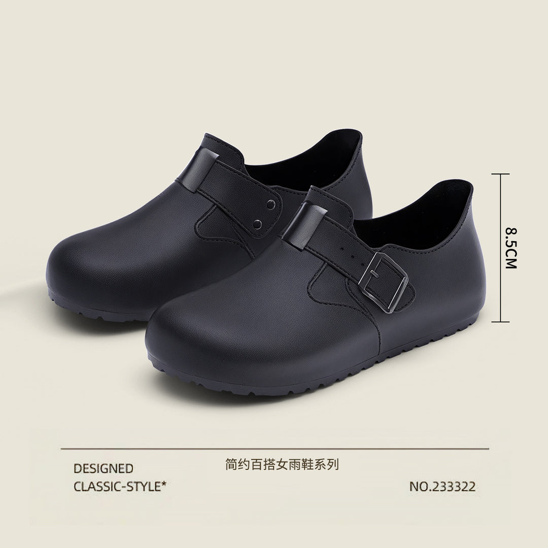 Damen Minimalistische Regen-AnklShop Noryoots mit verstellbarer Schnallenlasche Shop Nory