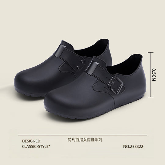 Damen Minimalistische Regen-AnklShop Noryoots mit verstellbarer Schnallenlasche Shop Nory