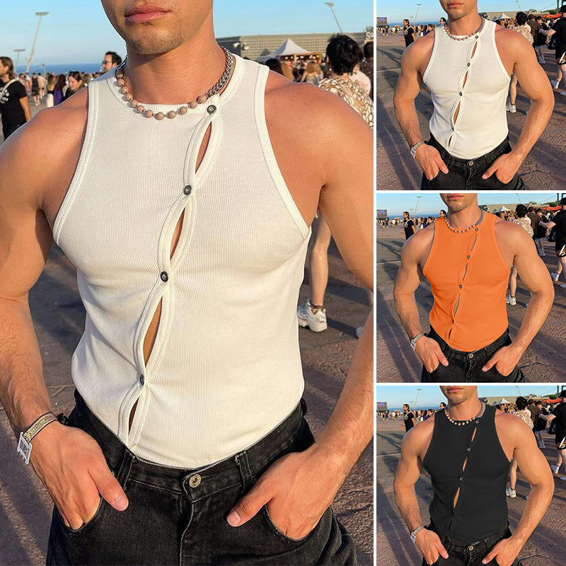 Damen sportliches ärmelloses Tanktop mit innovativem Schnürdesign