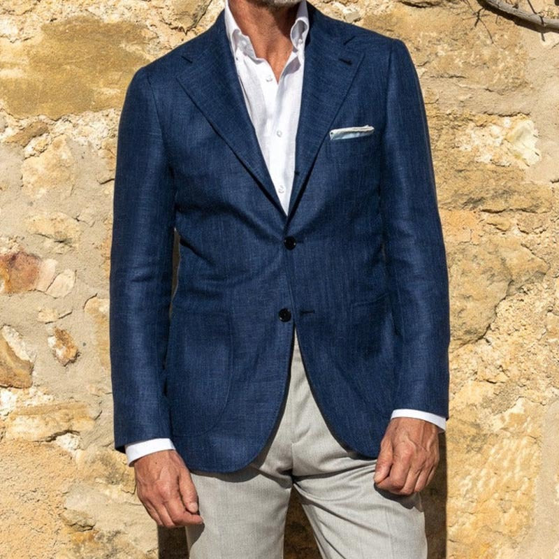 Herren leichte Sommerjacke aus hochwertigem Leinen