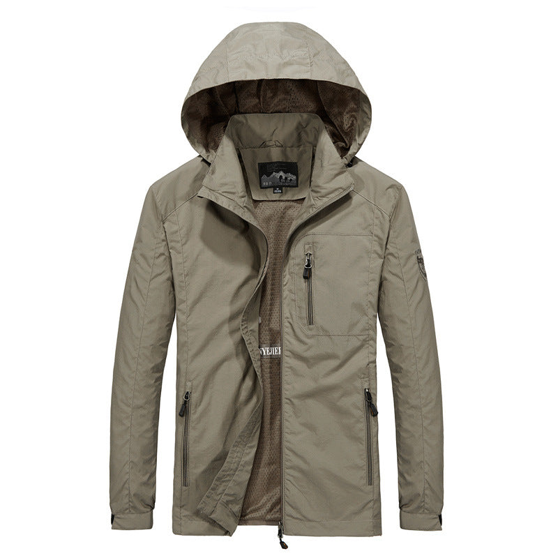 Herren Multifunktionale Outdoorjacke mit verstellbarer Kapuze Shop Nory