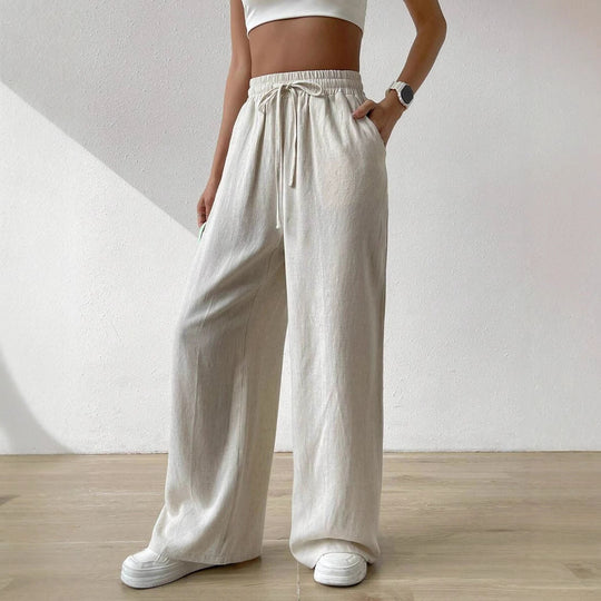 Damen entspannte Leinenhose