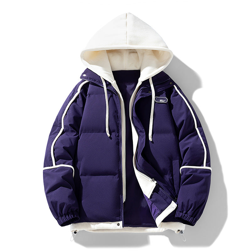 Damen Kurz geschnittene Steppjacke mit kontrastierender Fleece‑Kapuze und Kordelzug Shop Nory