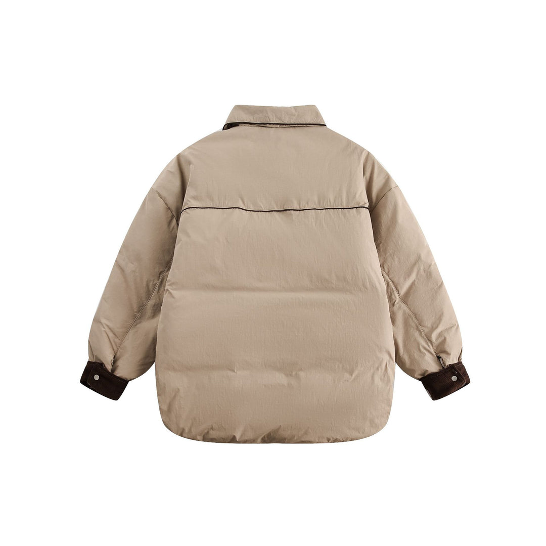 Unisex Kurz geschnittene gesteppte Blousonjacke mit Hemdkragen und Cordbündchen Shop Nory