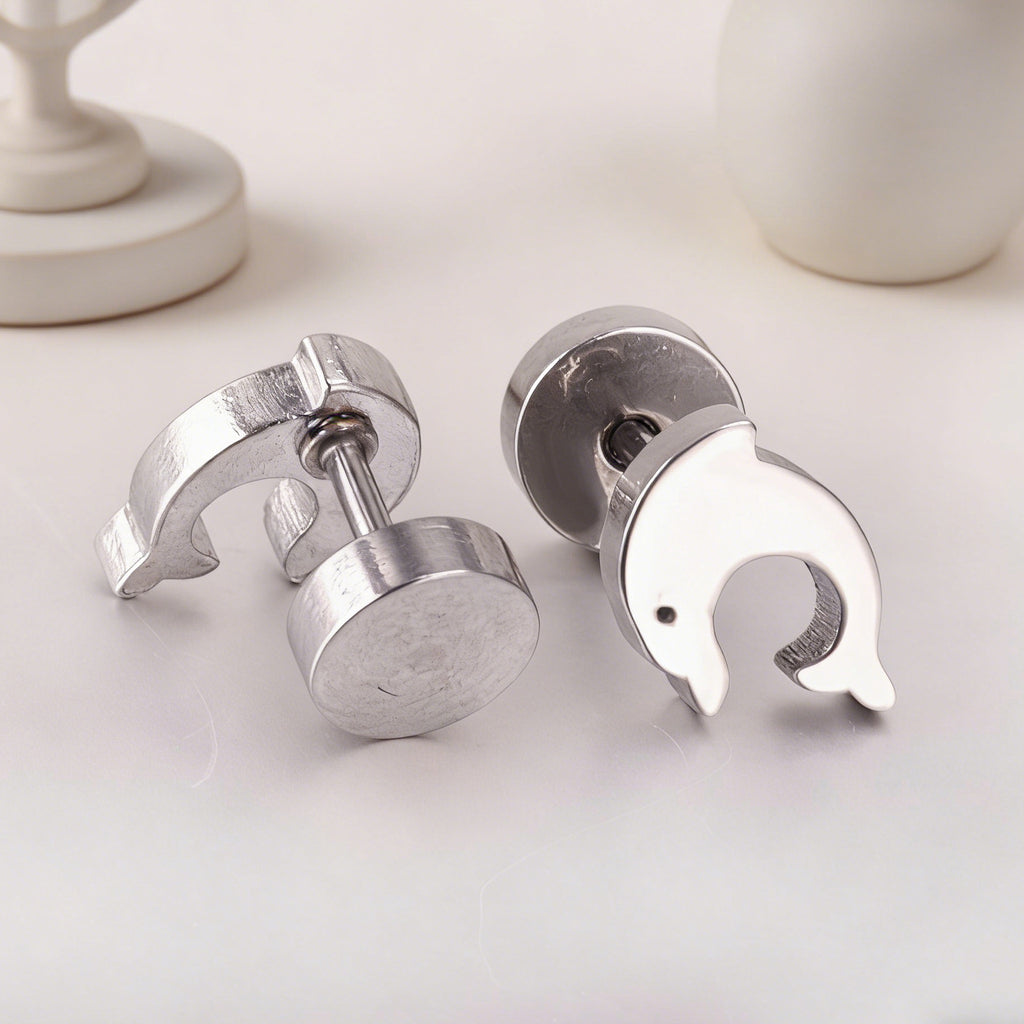 Damen Edelstahl Ohrstecker im Delfin-Design Shop Nory