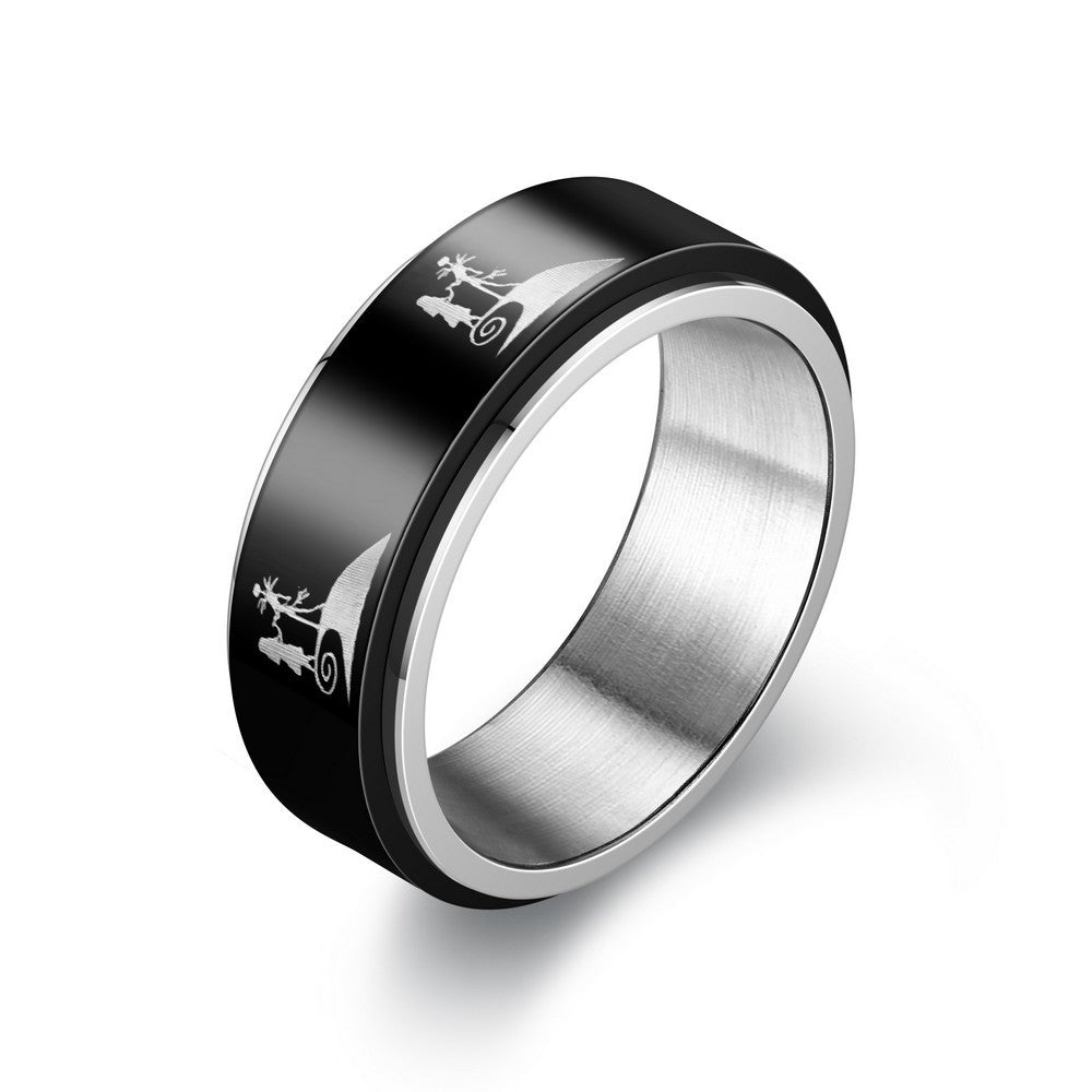 Herren Ring mit modernem Schriftzug und ausgefallenem Design Shop Nory