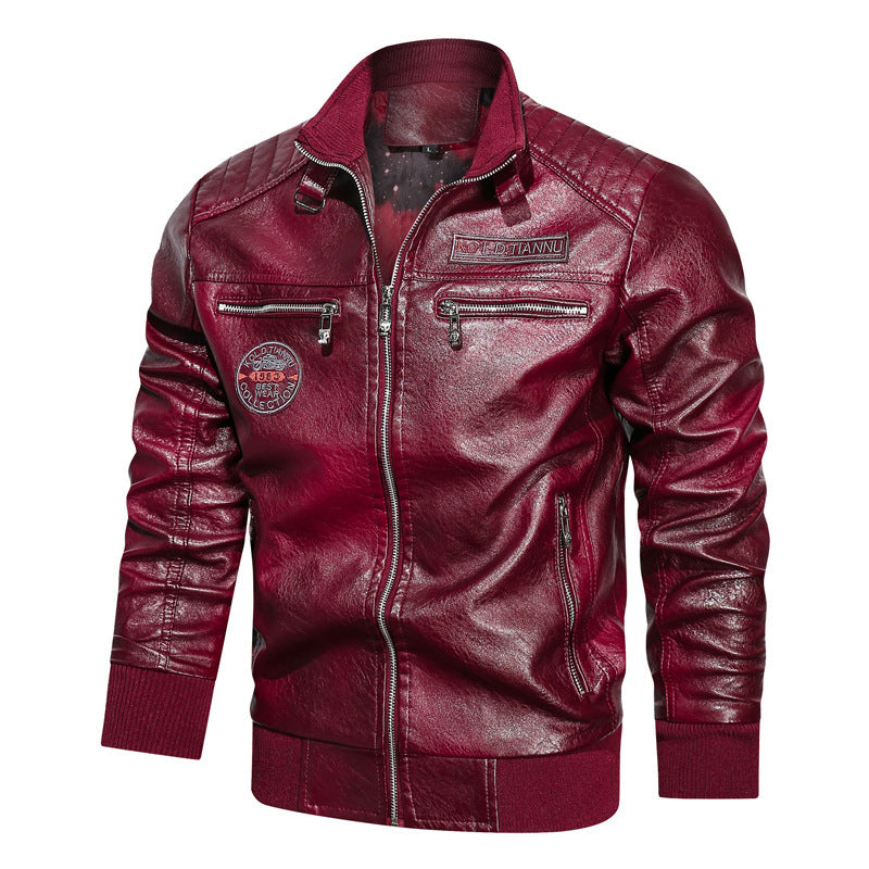 Herren Kunstleder‑Pilotenblouson im Aviator‑Look mit gesteppter Schulterpartie und Reißverschluss‑Taschen Shop Nory