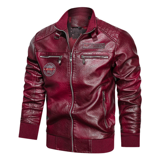 Herren Kunstleder‑Pilotenblouson im Aviator‑Look mit gesteppter Schulterpartie und Reißverschluss‑Taschen Shop Nory