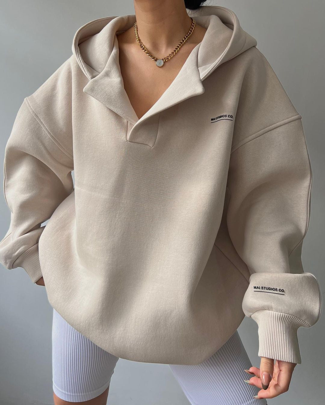 Damen oversized Kapuzenpullover