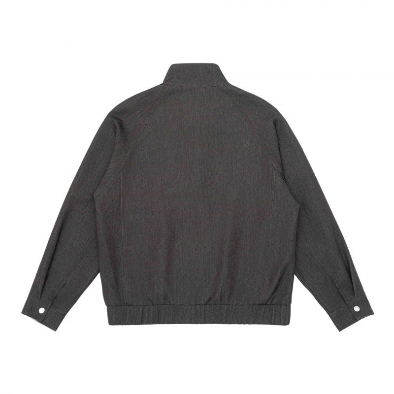 Herren Leicht wattierte Blousonjacke im Bomberstil mit Stehkragen, Karofutter und elastischem Saum Shop Nory