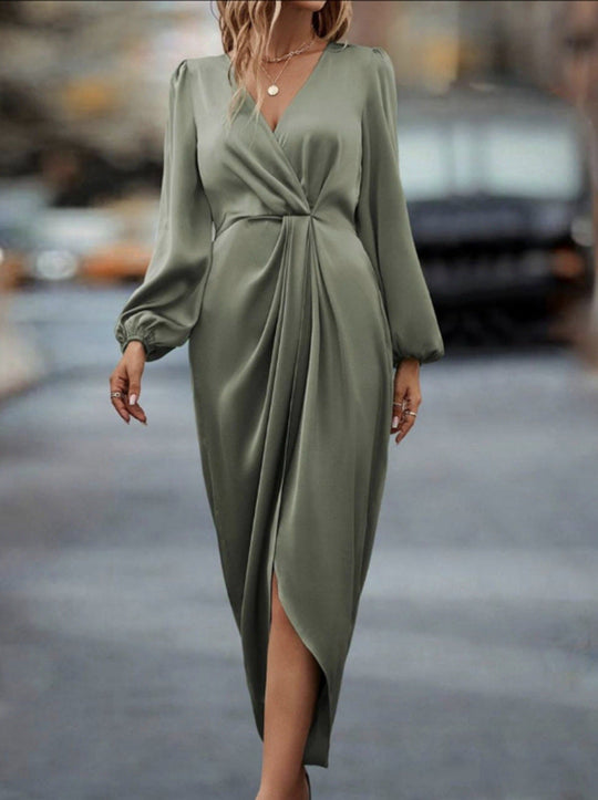 Damen elegantes und fließendes Maxi-Kleid