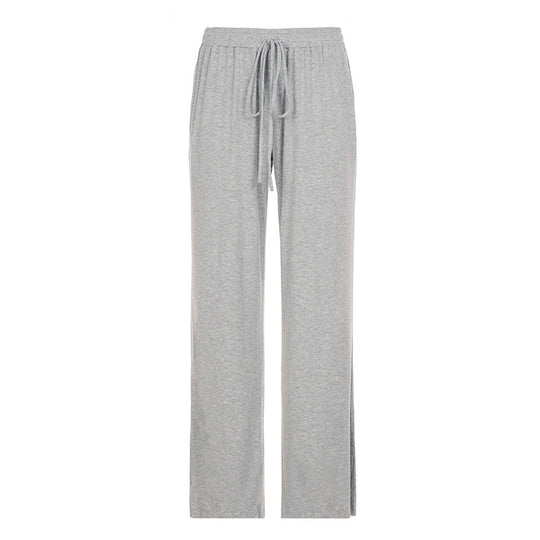 Damen nan weite Sweatpants mit hohem Komfortbund, Kordelzug und aufgesetzten Taschen Shop Nory