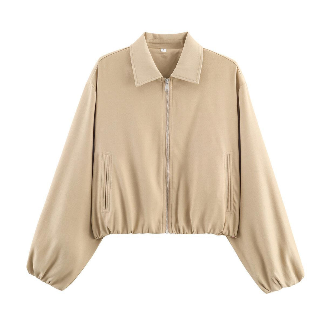 Damen Übergangsjacke mit lässigem Schnitt und elastischen Bündchen