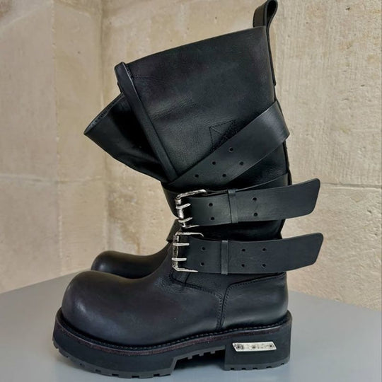 Damen Motocross-Boots mit dreifacher Gurt-Schnallenbefestigung, verstärkter Zehenkappe und robuster Profilsohle Shop Nory