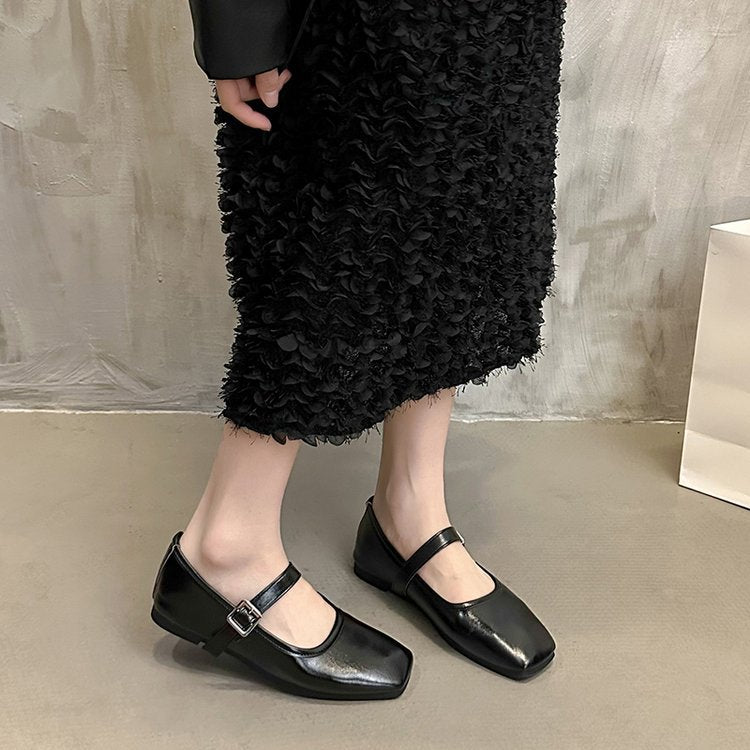 Damen Ballerinas mit verstellbarem Schnallenriemen und elegantem Design