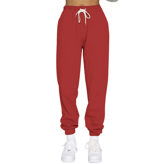 Damen nan High‑Waist Relax-Jogginghose mit elastischem Komfortbund, Kordelzug und gerippten Knöchelbündchen Shop Nory