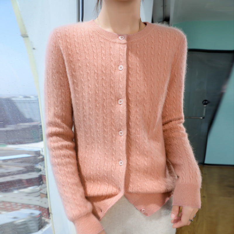Damen Kurzgeschnitteter Feinstrick-Cardigan mit dezenter Struktur und Rundhalsausschnitt Shop Nory