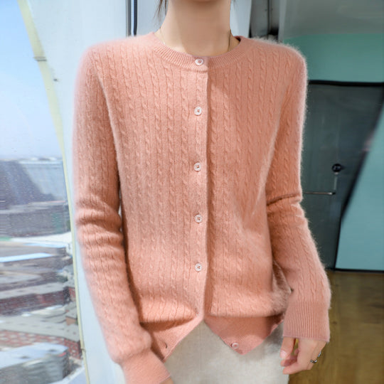 Damen Kurzgeschnitteter Feinstrick-Cardigan mit dezenter Struktur und Rundhalsausschnitt Shop Nory