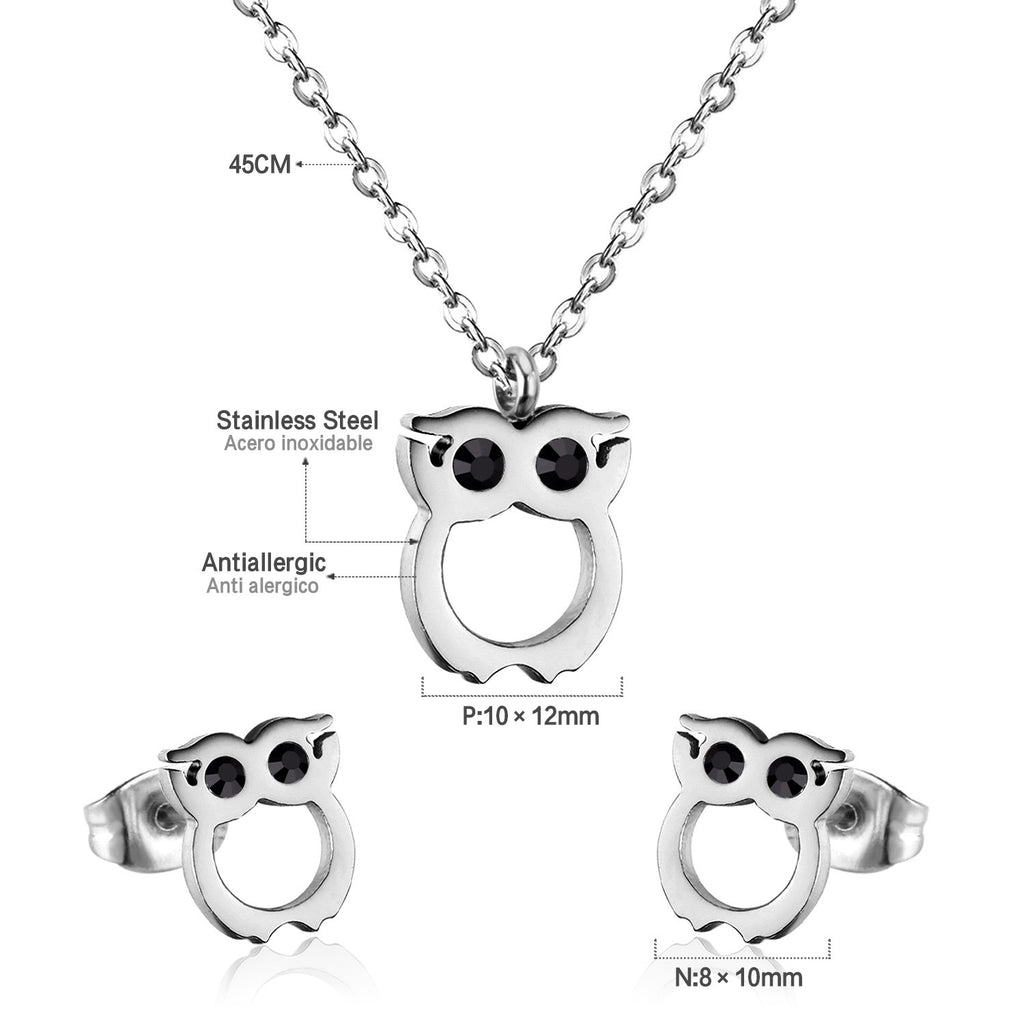 Damen Schmuckset mit Eulenmotiv Shop Nory