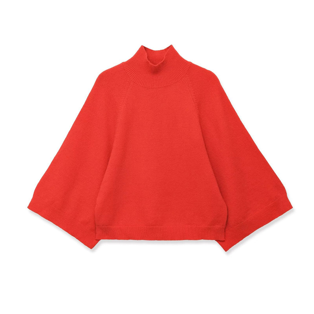Damen Oversize Strickponcho mit Rollkragen und Raglanärmeln Shop Nory