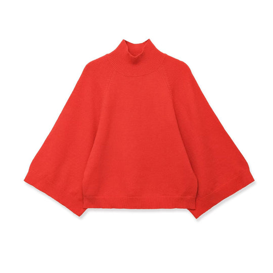 Damen Oversize Strickponcho mit Rollkragen und Raglanärmeln Shop Nory