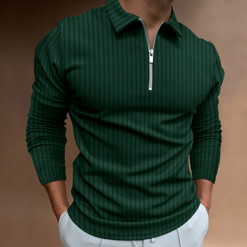 Herren modischer Poloshirt mit Reißverschluss