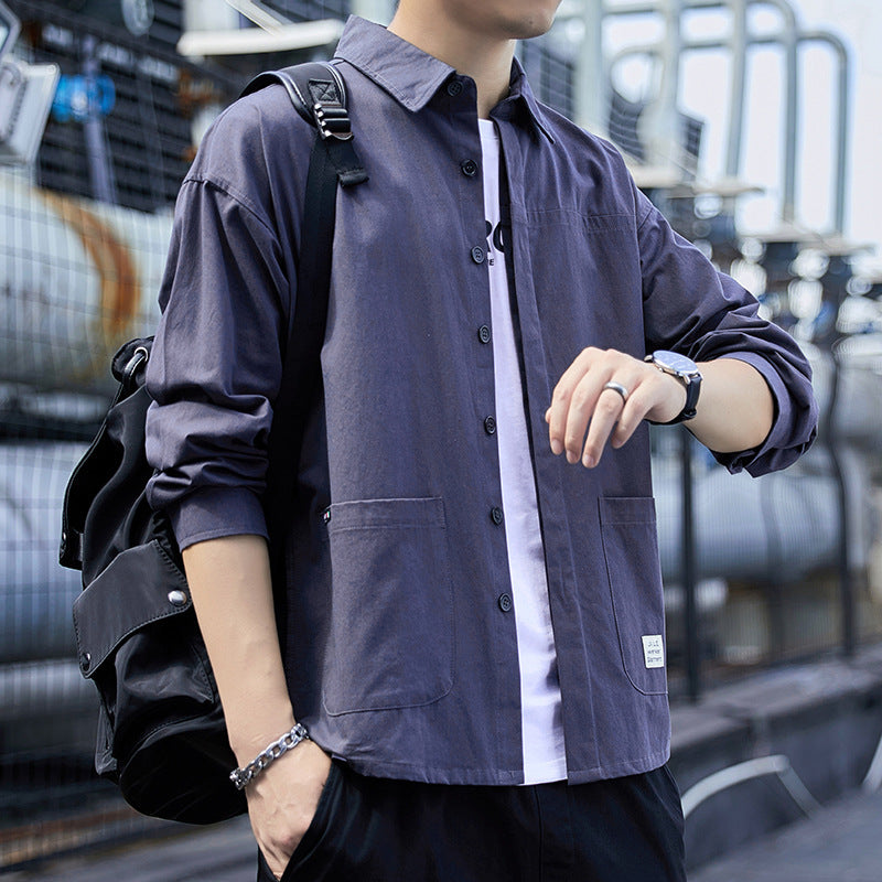 Herren Overshirt im leichten Canvas‑Utility‑Style mit Hemdkragen und aufgesetzten Taschen Shop Nory