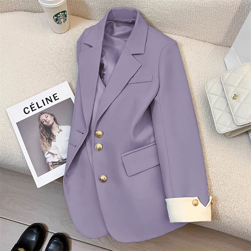 Damen Eleganter Blazer mit goldenen Knöpfen Shop Nory