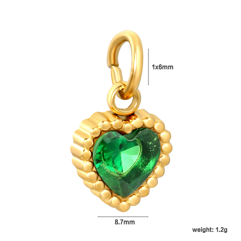 Damen Herzförmiger Anhänger mit funkelndem Kristall und luxuriöser Goldbeschichtung Shop Nory